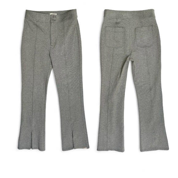 Anthropologie Maeve Women US Sz 6 Seamed Flare Pants Ankle Grey Tweed Office - Picture 4 of 16